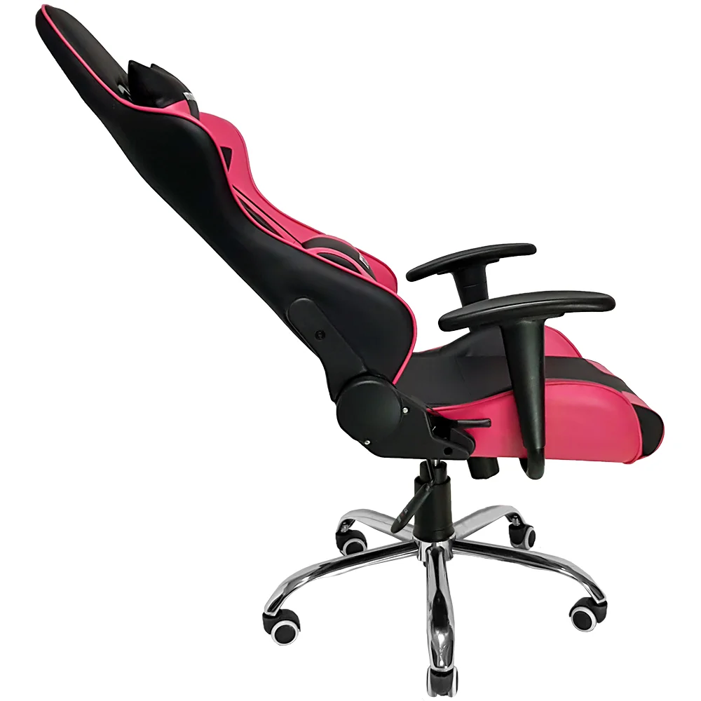 Cadeira Gamer Mymax MX7, Suportado até 150Kg, Giratória, Preto e Rosa Cadeira Gamer Mymax MX7, Suportado até 150Kg, Giratória, Preto e Rosa