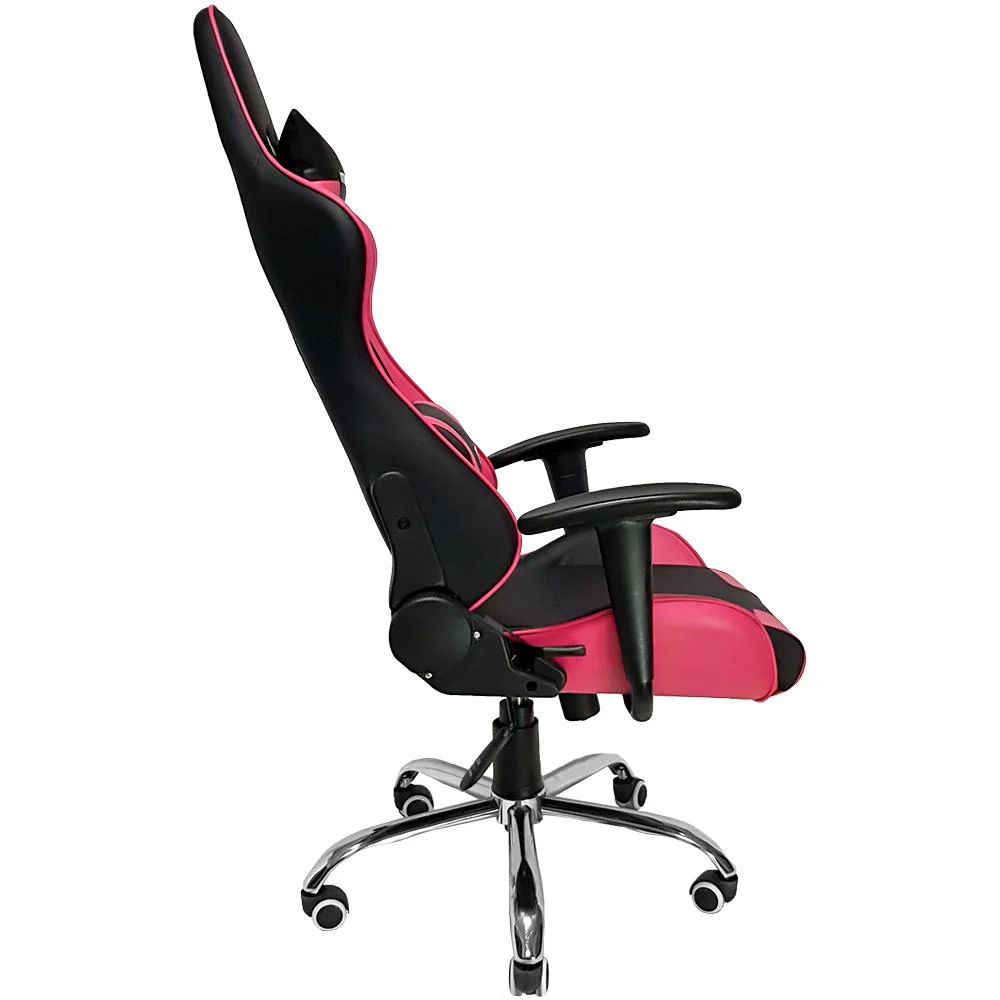 Cadeira Gamer Mymax MX7, Suportado até 150Kg, Giratória, Preto e Rosa Cadeira Gamer Mymax MX7, Suportado até 150Kg, Giratória, Preto e Rosa