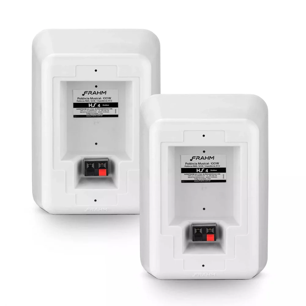 Caixa De Som Passiva Hs 4 Outdoor 100w Rms Frahm (par)