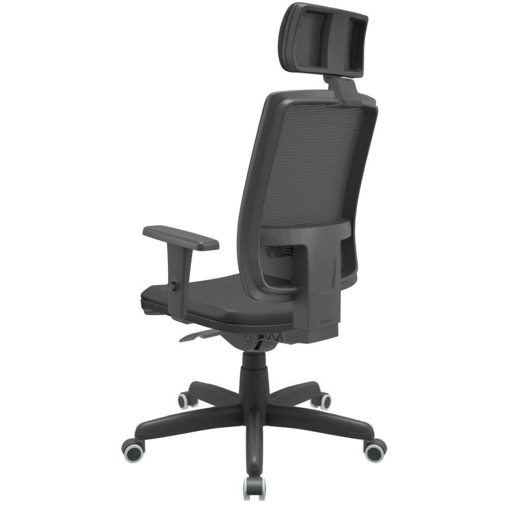 Cadeira Office Plaxmetal Presidente Brizza, até 120kg, Autocompensador Nr17 Slider, Braço 3D, Couro Ecológico, Apoio Cabeça, Preta Cadeira Office Plaxmetal Presidente Brizza, até 120kg, Autocompensador Nr17 Slider, Braço 3D, Couro Ecológico, Apoio Cabeça, Preta