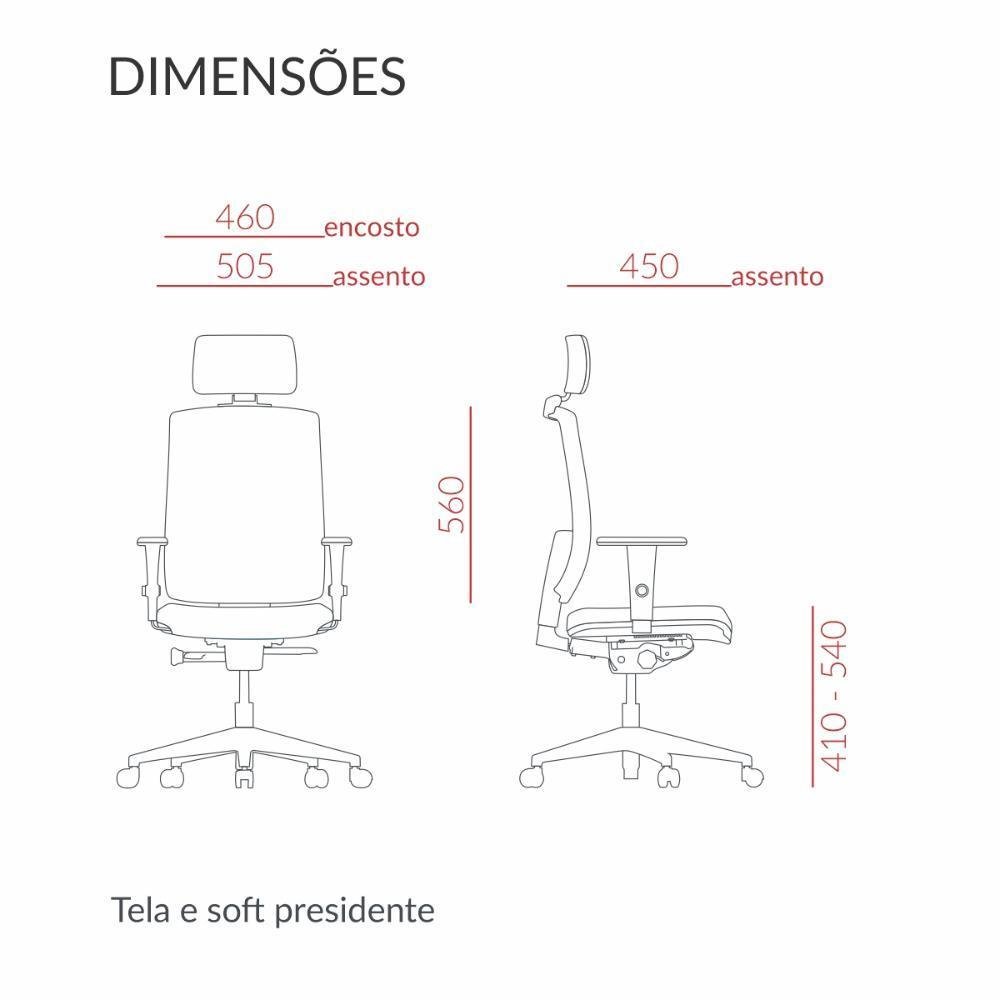 Cadeira Office Plaxmetal Presidente Brizza, até 120kg, Autocompensador Nr17 Slider, Braço 3D, Couro Ecológico, Apoio Cabeça, Preta Cadeira Office Plaxmetal Presidente Brizza, até 120kg, Autocompensador Nr17 Slider, Braço 3D, Couro Ecológico, Apoio Cabeça, Preta