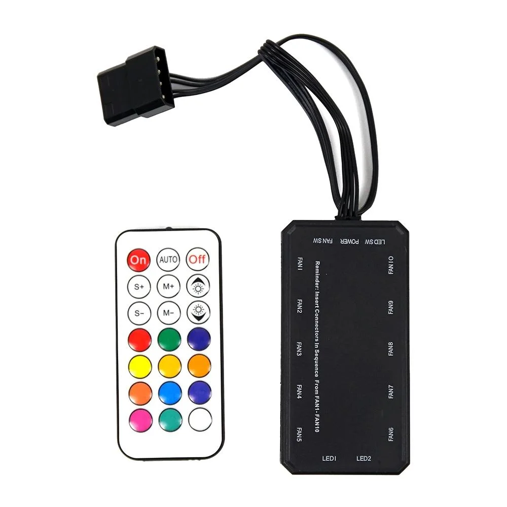 Kit 3 Cooler 120mmx25mm Com Led Rgb Redragon