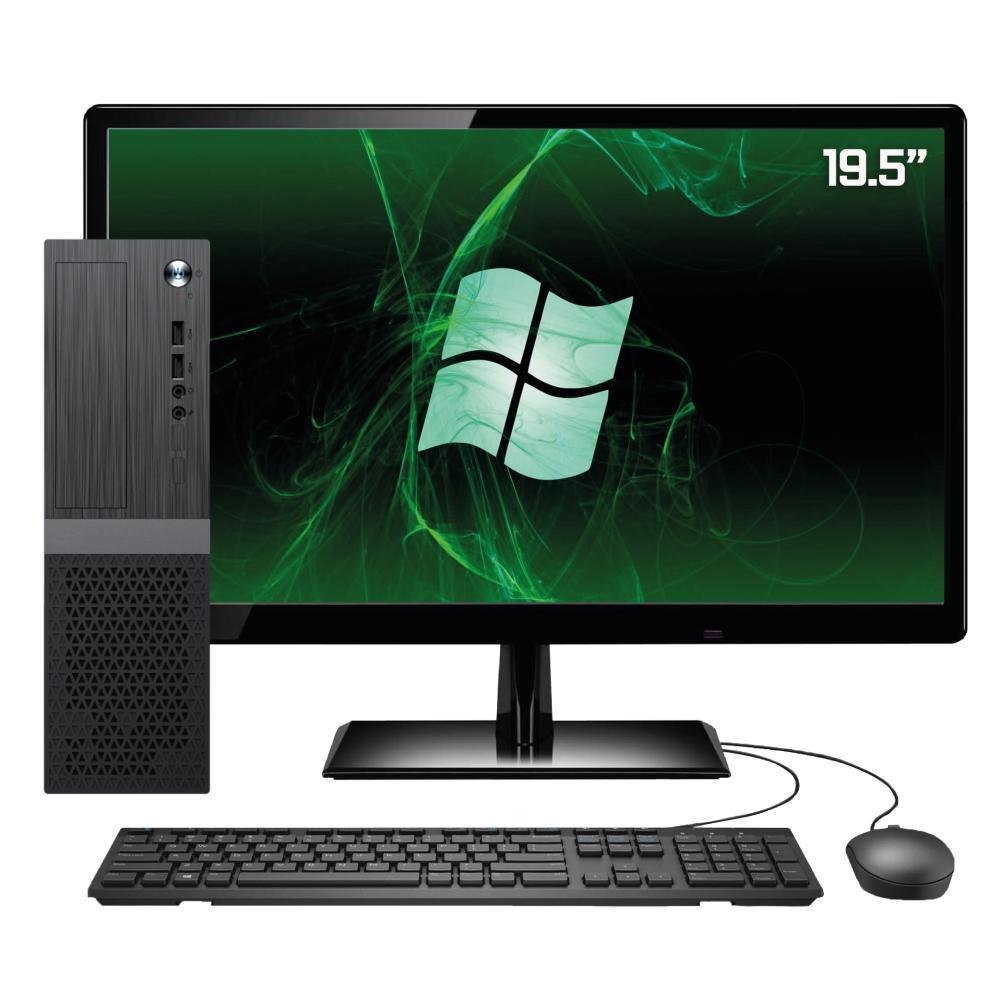 Computador 3green Elitepc Slim, Intel Core I5, 8GB, SSD, 480GB, Windows 10, Monitor 19 Polegadas HDMI, Preto Computador 3green Elitepc Slim, Intel Core I5, 8GB, SSD, 480GB, Windows 10, Monitor 19 Polegadas HDMI, Preto
