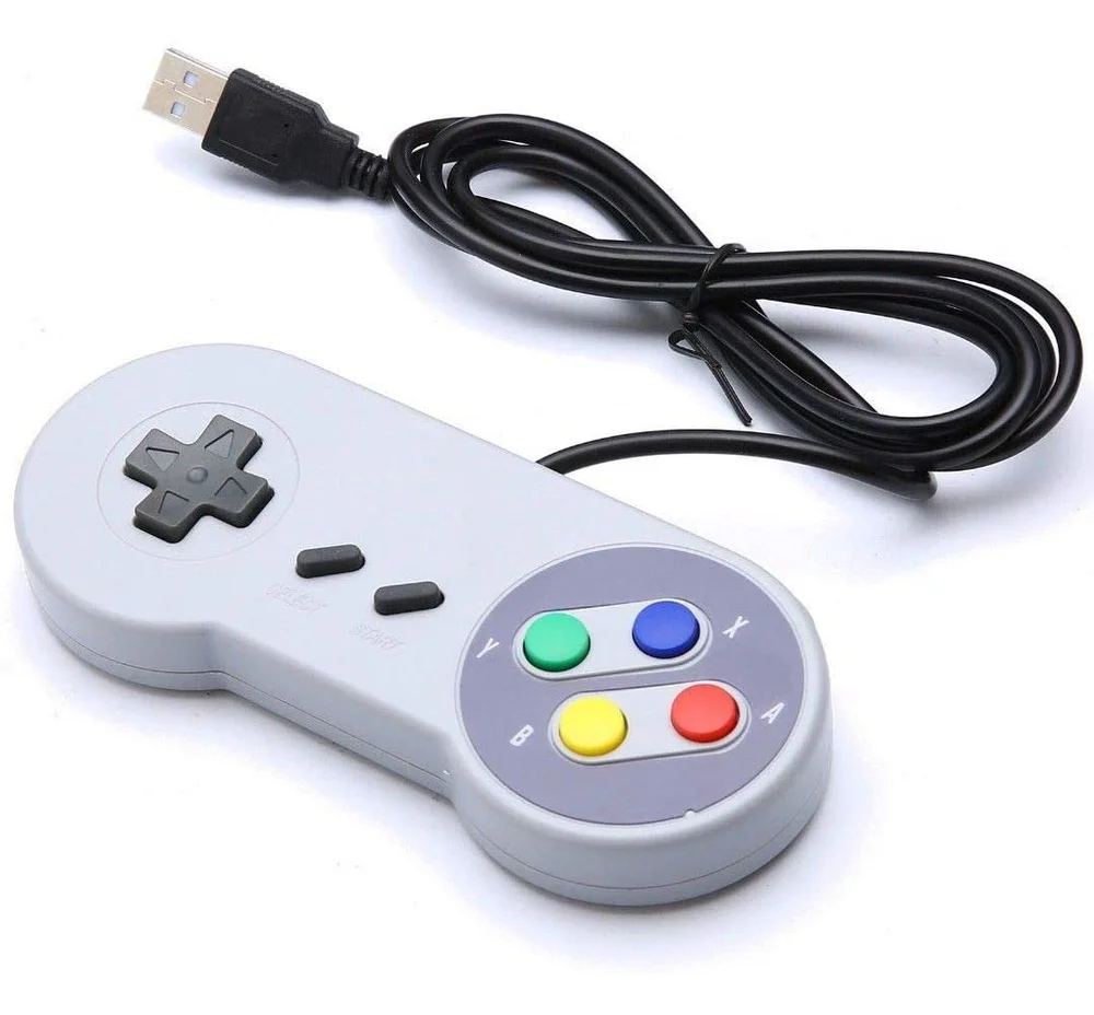 Controle USB Super Nintendo Snes Joystick, Windows, Mac, Linux , Altomex - Cinza Controle USB Super Nintendo Snes Joystick, Windows, Mac, Linux , Altomex - Cinza