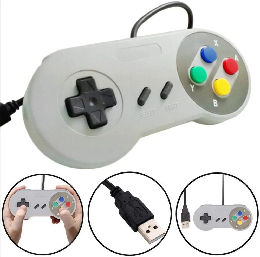 Controle USB Super Nintendo Snes Joystick, Windows, Mac, Linux , Altomex - Cinza Controle USB Super Nintendo Snes Joystick, Windows, Mac, Linux , Altomex - Cinza
