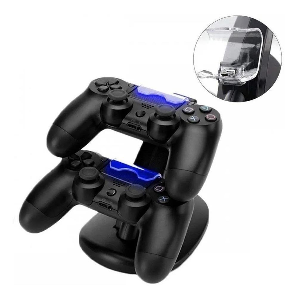 Carregador Oivo Controle Ps4 Duplo Com Indicador De Led