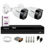 Kit 2 Câmeras Intelbras Vhd 1130 B Hd 720p Bullet Lente 2.8mm Visão Noturna 30m Resistente À Chuva Ip67 + Dvr Intelbras Mhdx 1204 4 Canais + Hd 2TB