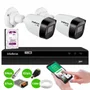Kit 2 Câmeras Intelbras Vhd 1130 B Hd 720p Bullet Lente 2.8mm Visão Noturna 30m Resistente À Chuva Ip67 + Dvr Intelbras Mhdx 1204 4 Canais + Hd 2TB