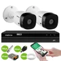 Kit 2 Câmeras Bullet Hd 720p Vhl 1120 B Infra 20m Dvr Gravador De Video Intelbras Mhdx 1204 4 Canais
