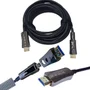 Cabo Hdmi 2.0 8k Fibra Óptica De 30 Metros 2 Em 1 Plug Destacável
