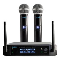 Microfone Sem Fio Leson Ls902, Duplo Plus Digital, Preto