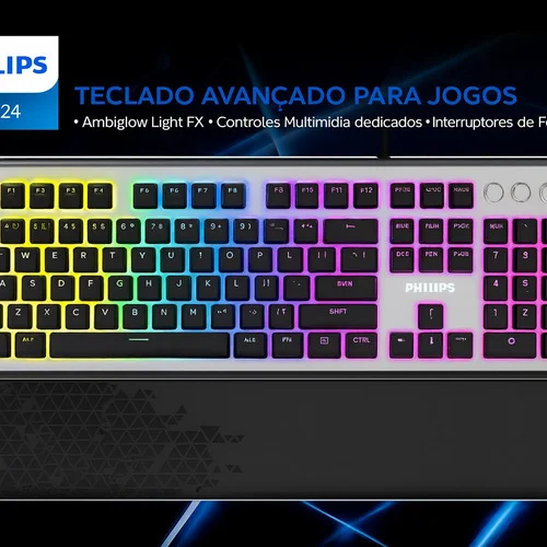 Teclado Gamer Mecânico Philips KaBuM