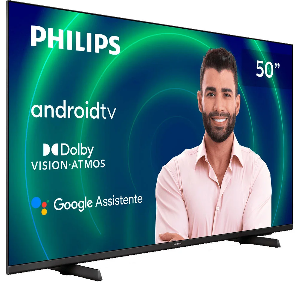 Smart TV Philips 50 Pol. 4K, Com Assistente De Voz, Android - 50pug7406/78 Smart TV Philips 50 Pol. 4K, Com Assistente De Voz, Android - 50pug7406/78