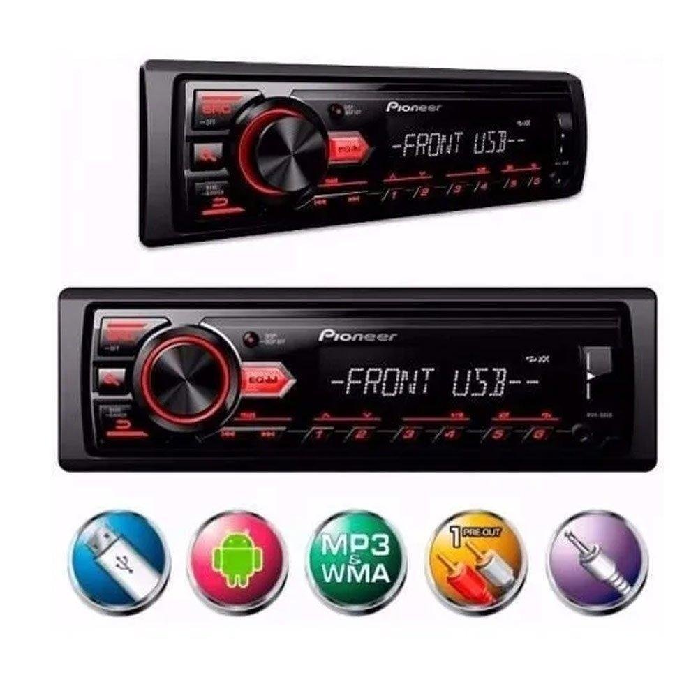 Auto Radio Pioneer Mvh-98ub - Preto Auto Radio Pioneer Mvh-98ub - Preto