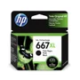 Cartucho de Tinta Hp 667XL, Preto - 3YM81AB