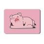 Mousepad Reflex Pig Deitado, Antiderrapante, Em Tecido, Rosa