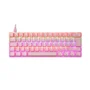 Teclado Gamer Mecanico Ziggy Led Rainbow Oex Game Tc607 Rosa