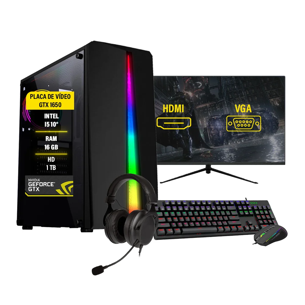 PC Gamer I5 10400F 16GB GTX 1650 4GB KaBuM