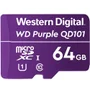 Cartão Intelbras MicroSD 64GB WD Purple Qd101, 32TBw, Para Segurança Eletrônica - 4600163