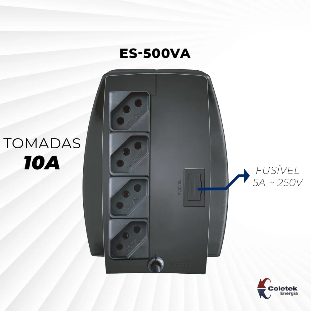 Estabilizador 300va Coletek Bem Ligado - Bivolt Manual - 115v - Es-300va-bm