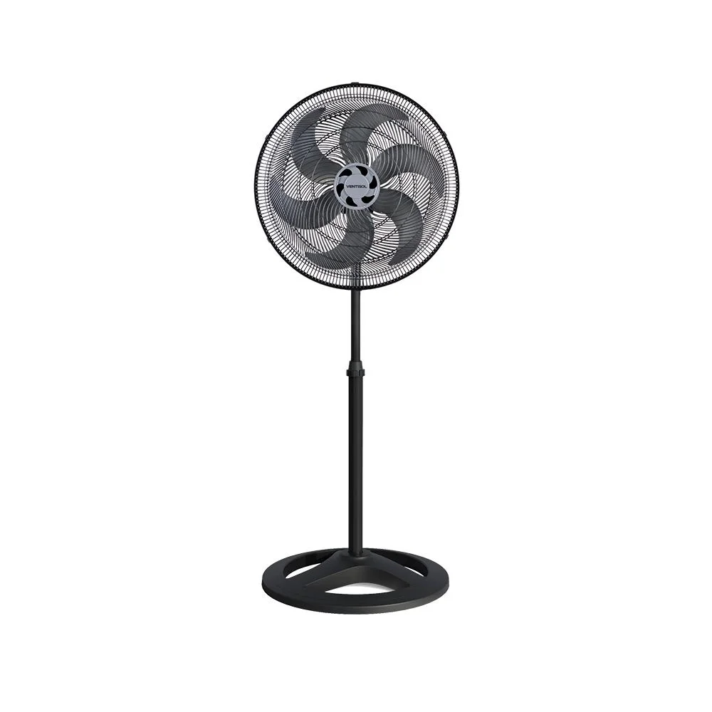 Ventilador De Coluna, Preto, 50cm, Turbo, 6 Pás Oscilante, 220v