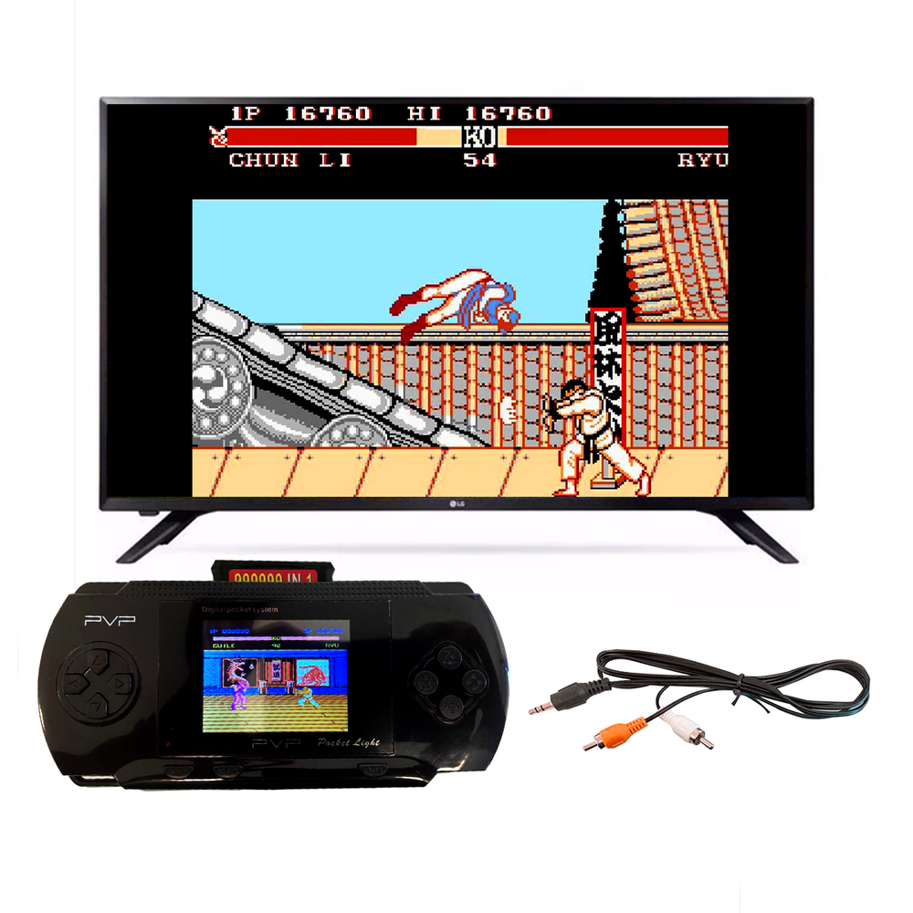 Mini Vídeo Game Portátil Tipo Psp 8bit Preto Jogos Classicos