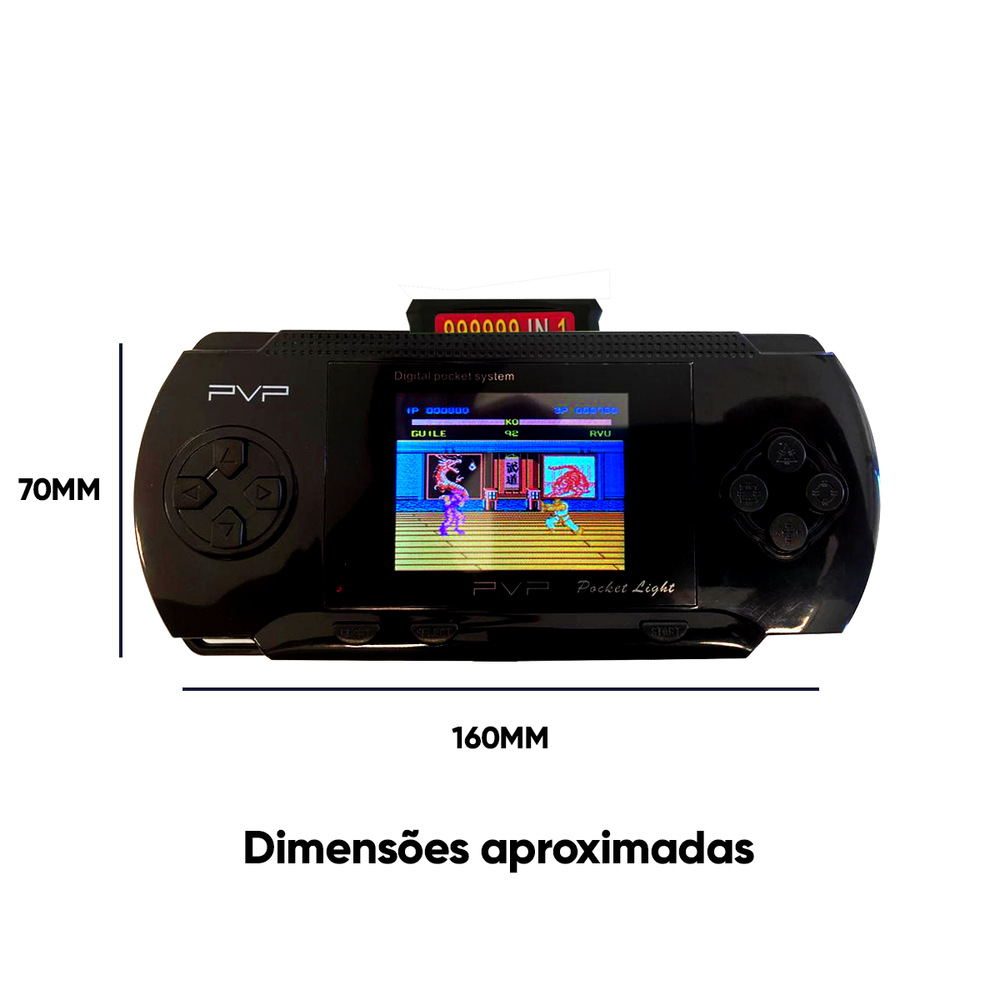 Mini Vídeo Game Portátil Tipo Psp 8bit Preto Jogos Classicos