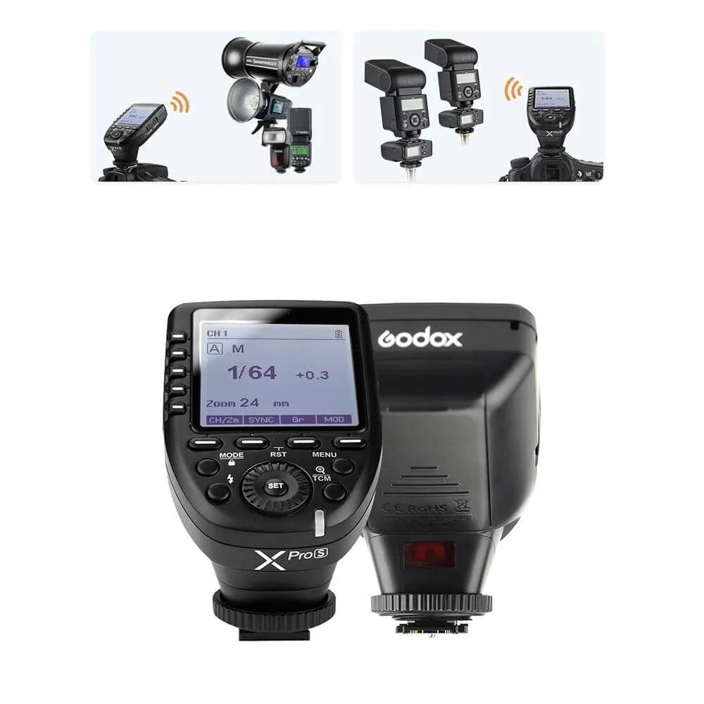 Disparador Rádio Flash Trigger Wireless Godox Xpros Adi/p-ttl Para Sony