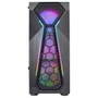 Gabinete K-Mex Warlock, Mid-Tower, RGB, Lateral Em Vidro Temperado, C/ Fita De LED - CGA1D4RH0010B0X