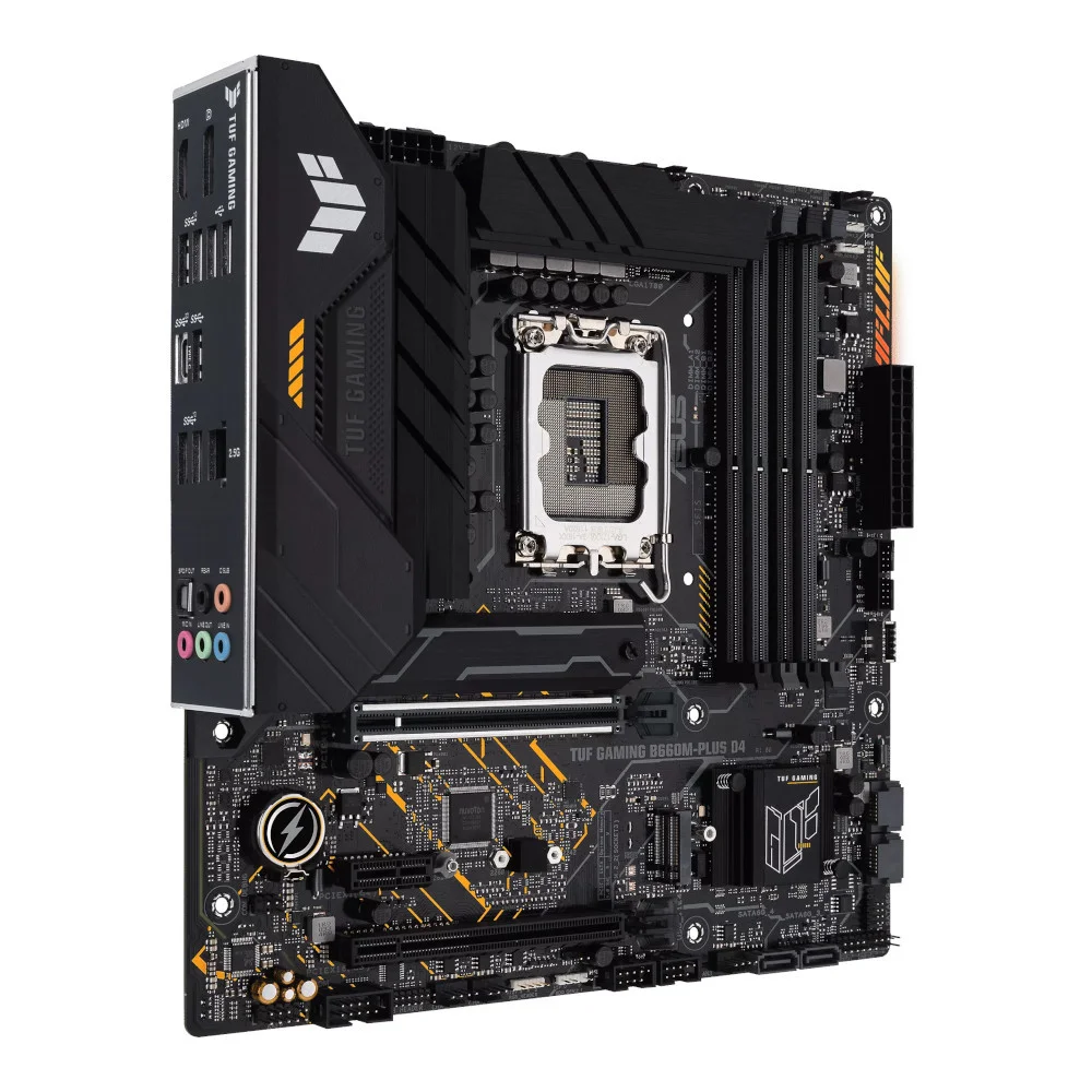 Placa-Mãe Asus TUF Gaming Plus D4, Intel 1700 B660M, mATX, 4xDDR4 - 90MB1940-C1BAY0 Placa-Mãe Asus TUF Gaming Plus D4, Intel 1700 B660M, mATX, 4xDDR4 - 90MB1940-C1BAY0