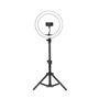 Ring Light de Mesa, com Tripé, Suporte para Celular, Circular Ring Light, Diâmetro de 26Cm