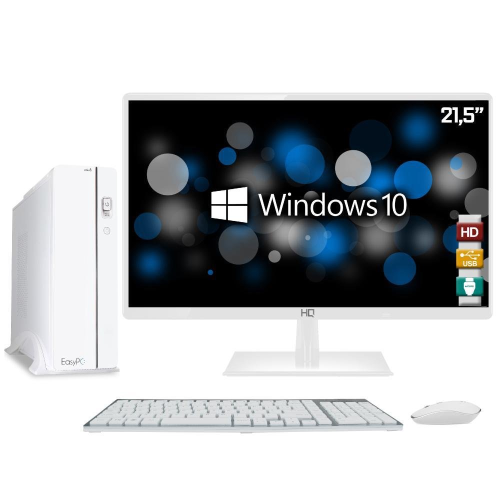 Computador Easypc Slim White I5, 8GB, HD 1TB + Monitor | KaBuM!
