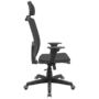 Cadeira Office Plaxmetal Presidente Brizza NR17, até 110 kg, Mecanismo Relax, Assento Poliéster, Apoio De Cabeça, Preta - Plaxmetal