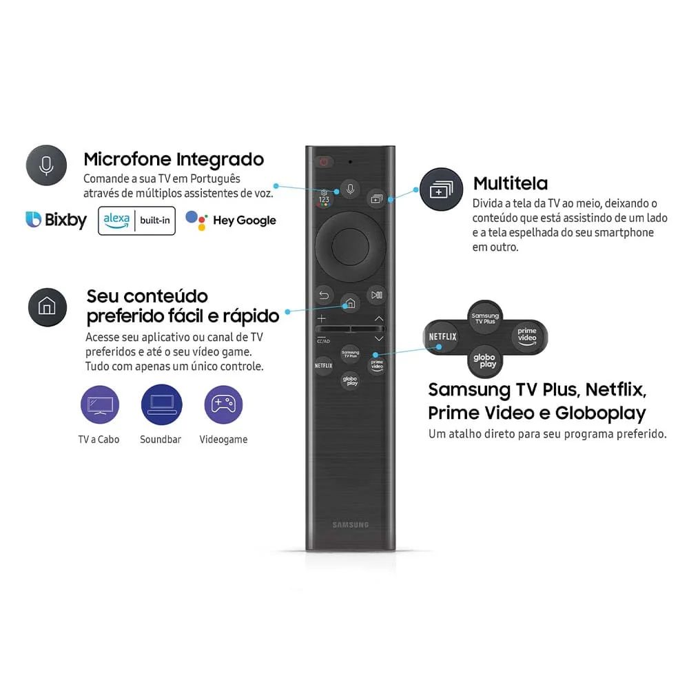 Smart TV Samsung 70 Polegadas QLED, 4K, HDMI, USB, Bluetooth, HDR, Design Air Slim, Processador Quantum Lite, Bixby, Alexa e Google Assistant - 70Q65B Smart TV Samsung 70 Polegadas QLED, 4K, HDMI, USB, Bluetooth, HDR, Design Air Slim, Processador Quantum Lite, Bixby, Alexa e Google Assistant - 70Q65B