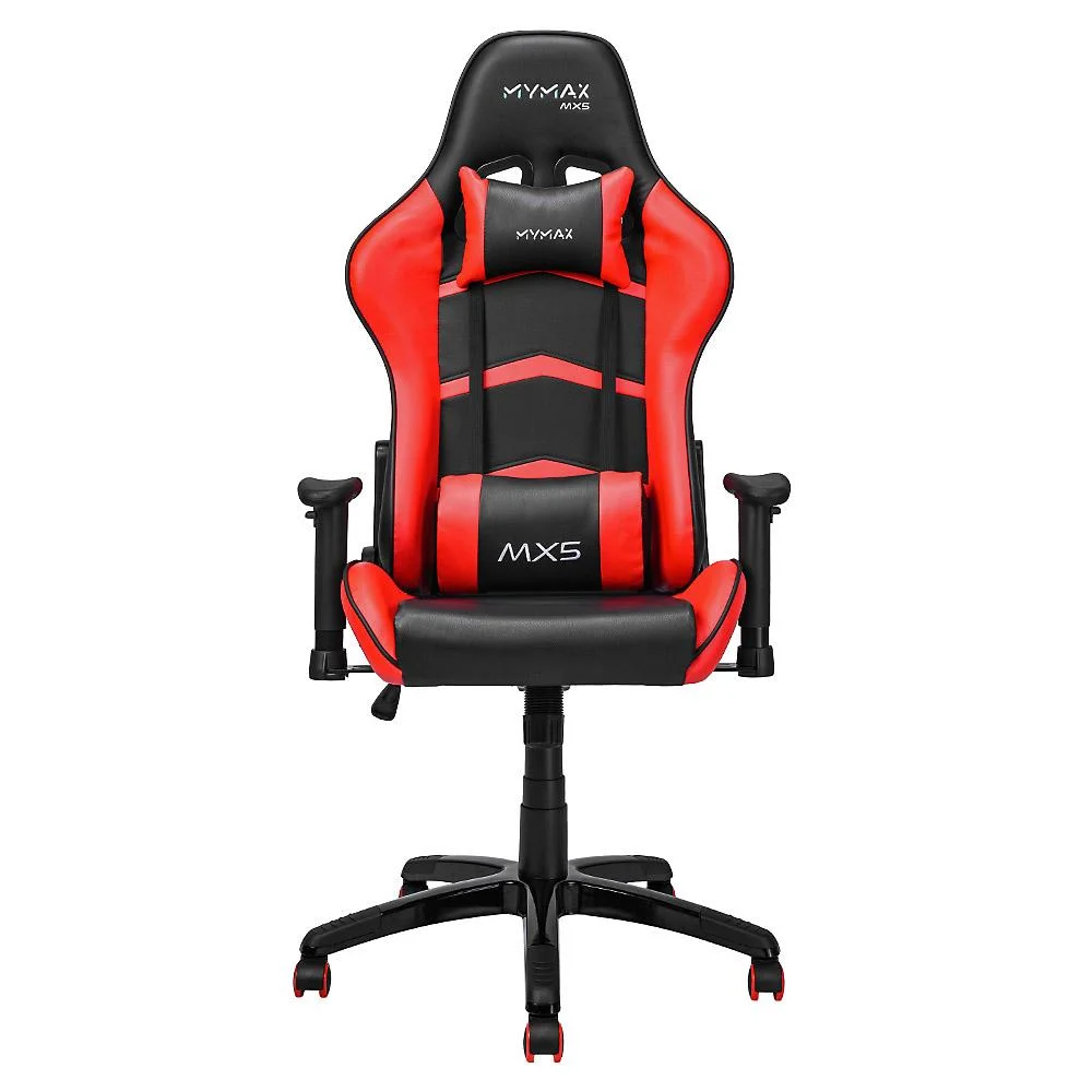 Cadeira Gamer Mymax Mx5, Até 150 Kg, Giratória, Preta e Vermelha Cadeira Gamer Mymax Mx5, Até 150 Kg, Giratória, Preta e Vermelha