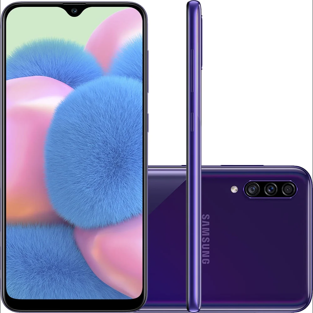 Smartphone Samsung Galaxy A30s, 64GB, Dual Chip, Octa-core 4g, Câmera 16MP + 5MP, Tela 6.4 - Violeta