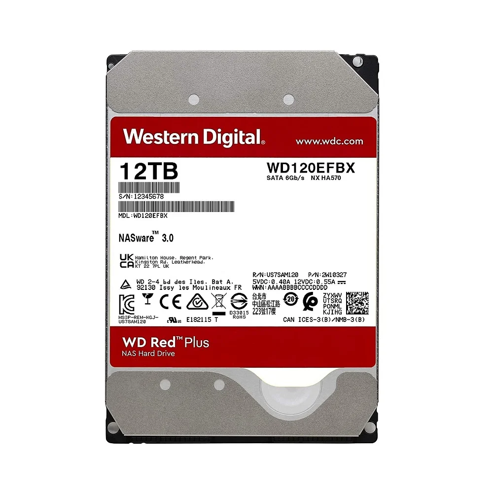 Hd Desktop WD Red 12TB NAS Sata6 256MB 35 KaBuM