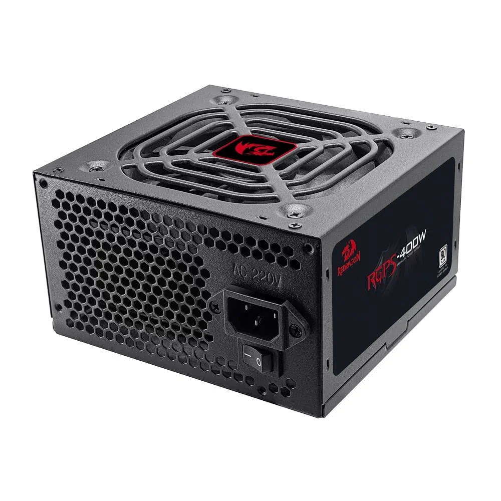 Fonte Redragon RGPS, 400W, 80 Plus White, PFC Ativo - GC-PS012 Fonte Redragon RGPS, 400W, 80 Plus White, PFC Ativo - GC-PS012