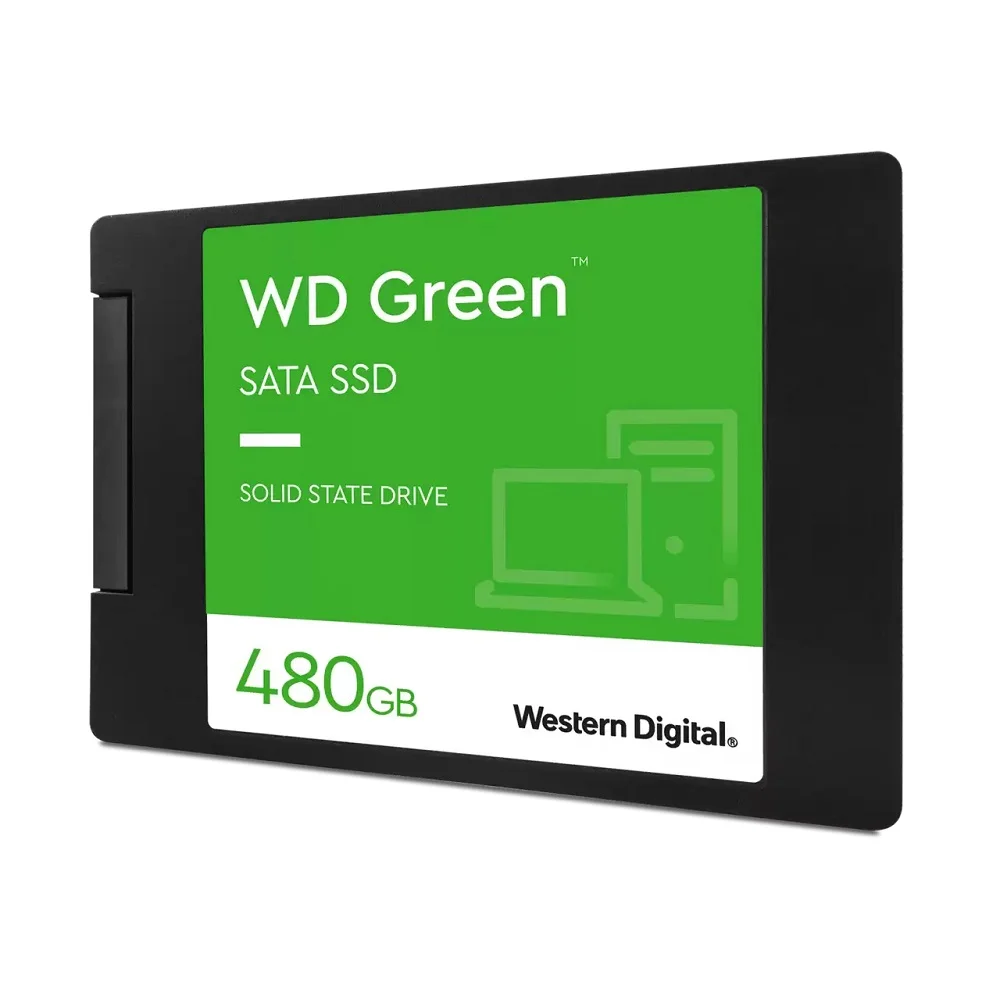 SSD 480GB WD Green, SATA 3 2.5 Pol, Leitura 545 MBps E Gravação 430MBps - Wds480g3g0a