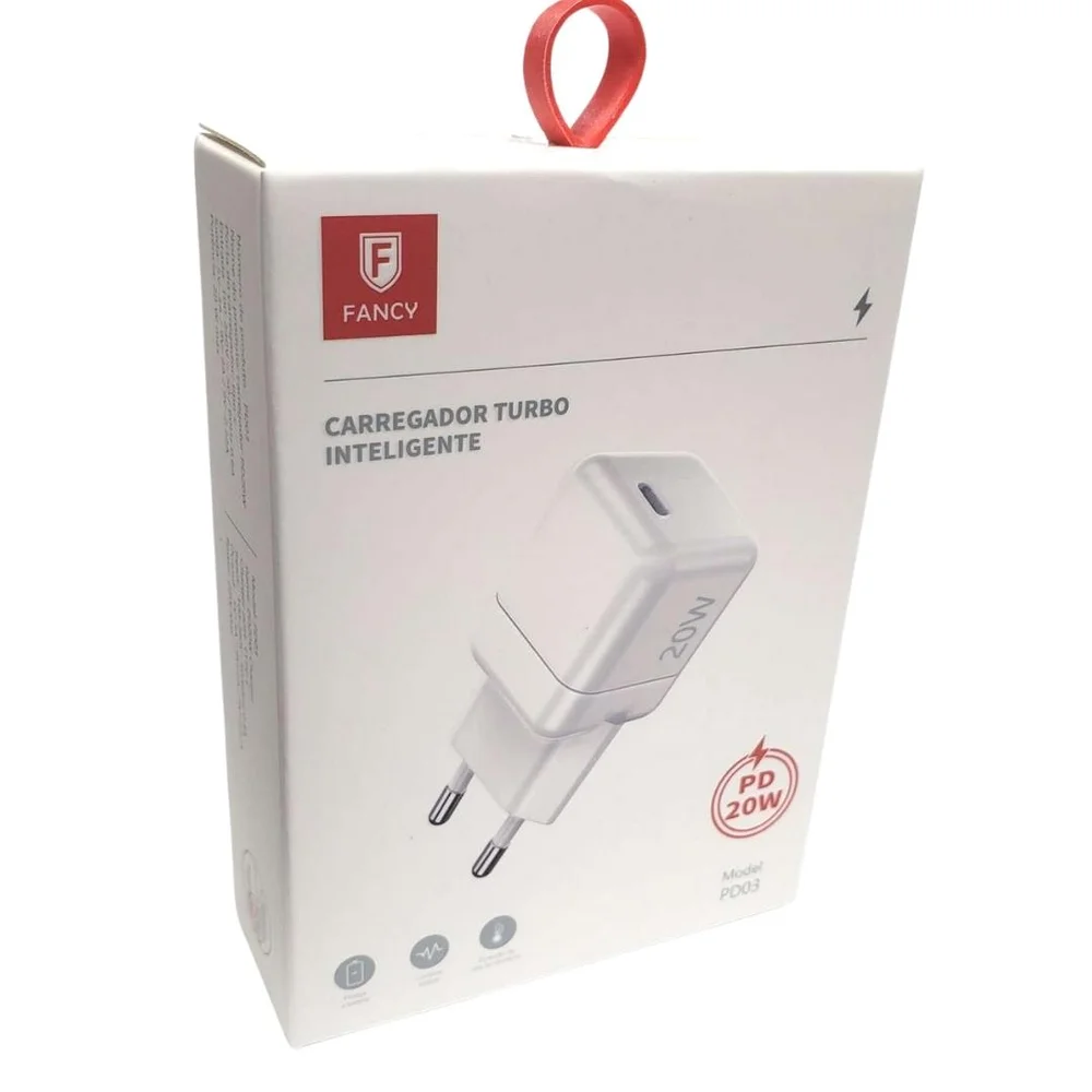 Carregador Turbo Fancy Tipo C, 20w, Pd03 - Quick Charge