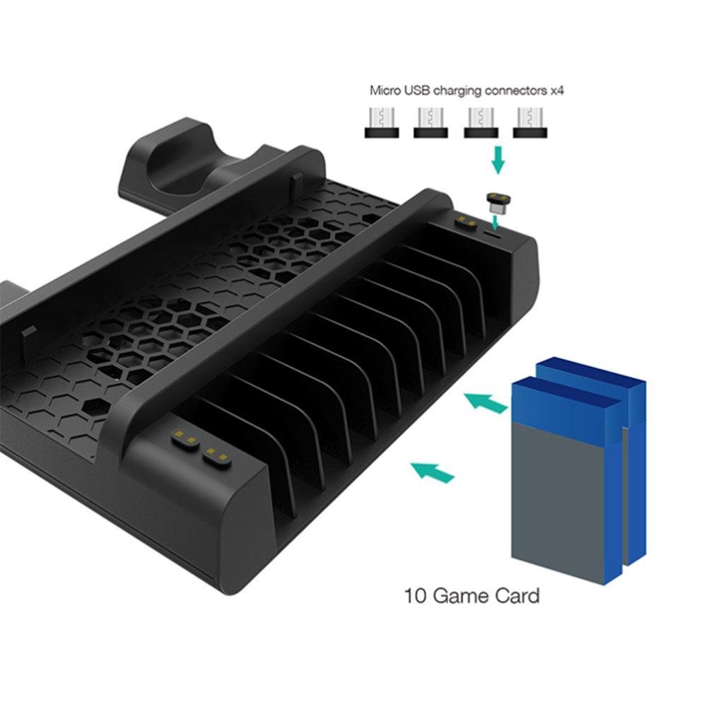 Base Vertical Dobe TP4-19076 Carregador Cooler Ps 4 C/ Controller Charging Dock Base Vertical Dobe TP4-19076 Carregador Cooler Ps 4 C/ Controller Charging Dock