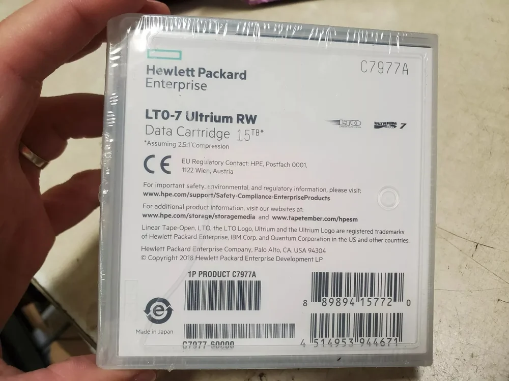 HP Enterprise LTO7 Ultrium 15TB RW Data KaBuM