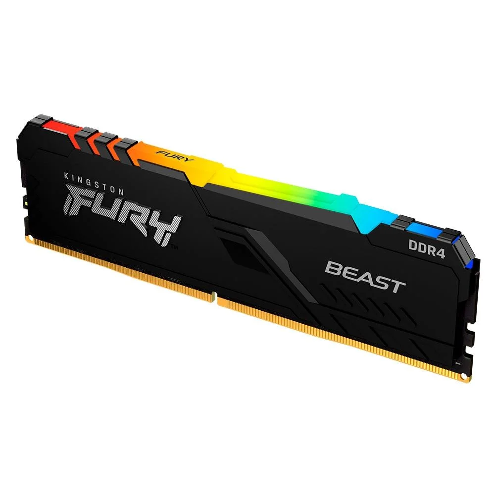 Memória Kingston Fury Beast, 8GB, 4800MHz, DDR5, Preto - KF548C38BB/8 Memória Kingston Fury Beast, 8GB, 4800MHz, DDR5, Preto - KF548C38BB/8
