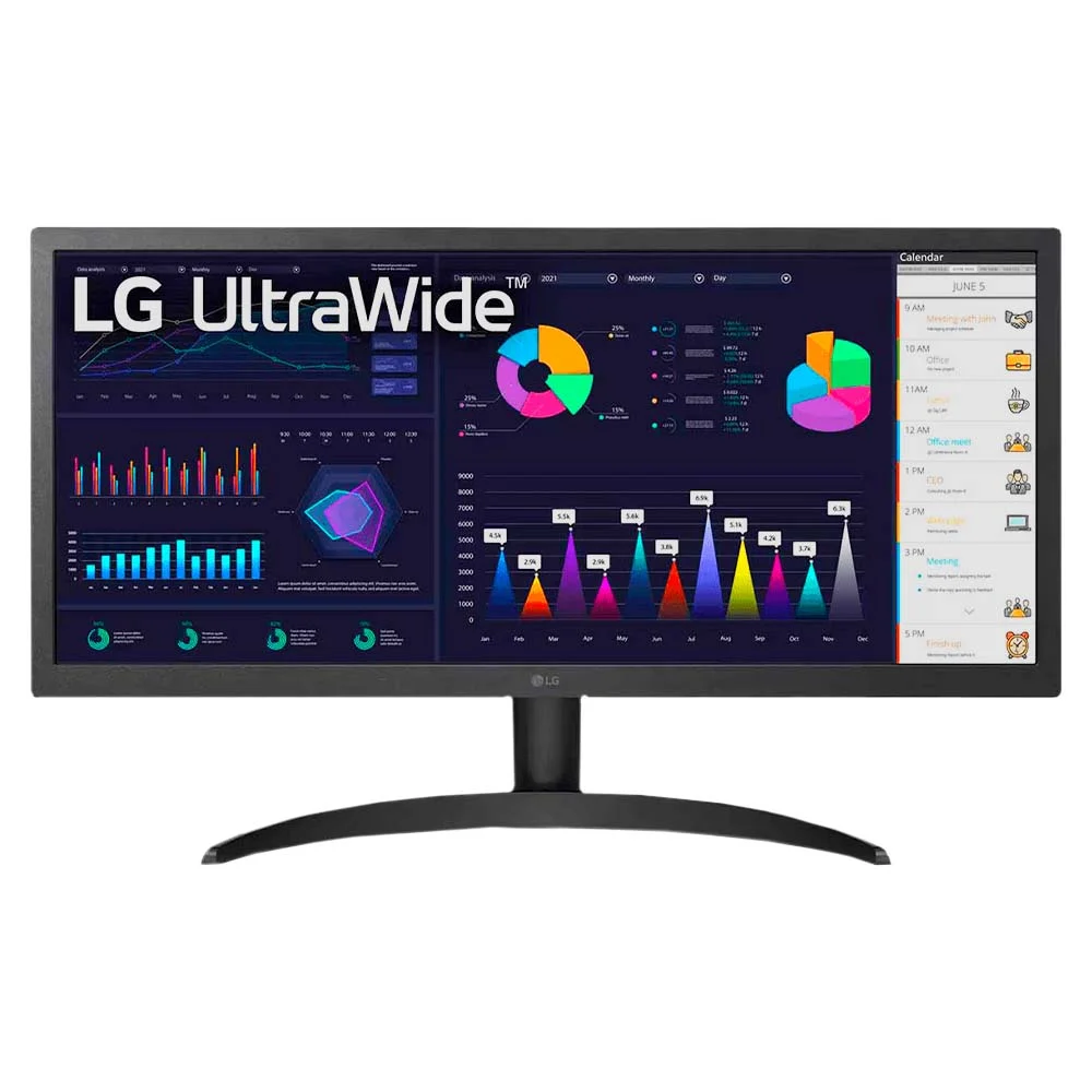 Monitor LG Ultrawide 26" Ips Full HD, 75Hz, 1Ms, HDR 10, AMD Freesync - 26wq500