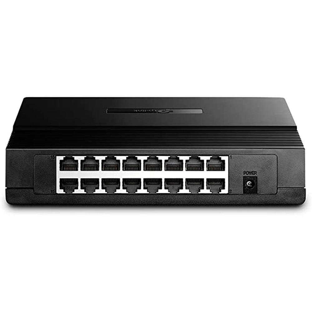 Switch De Mesa Tp-link Tl-sf1016d, 16 Portas 10/100MBps, Preto