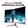Monitor Gamer HQ 27 Polegadas, FULL HD 144HZ A 240HZ 1MS HDMI Display Port, Curvo LED, Alto Falantes Iluminação RGB - Battle 27h240g