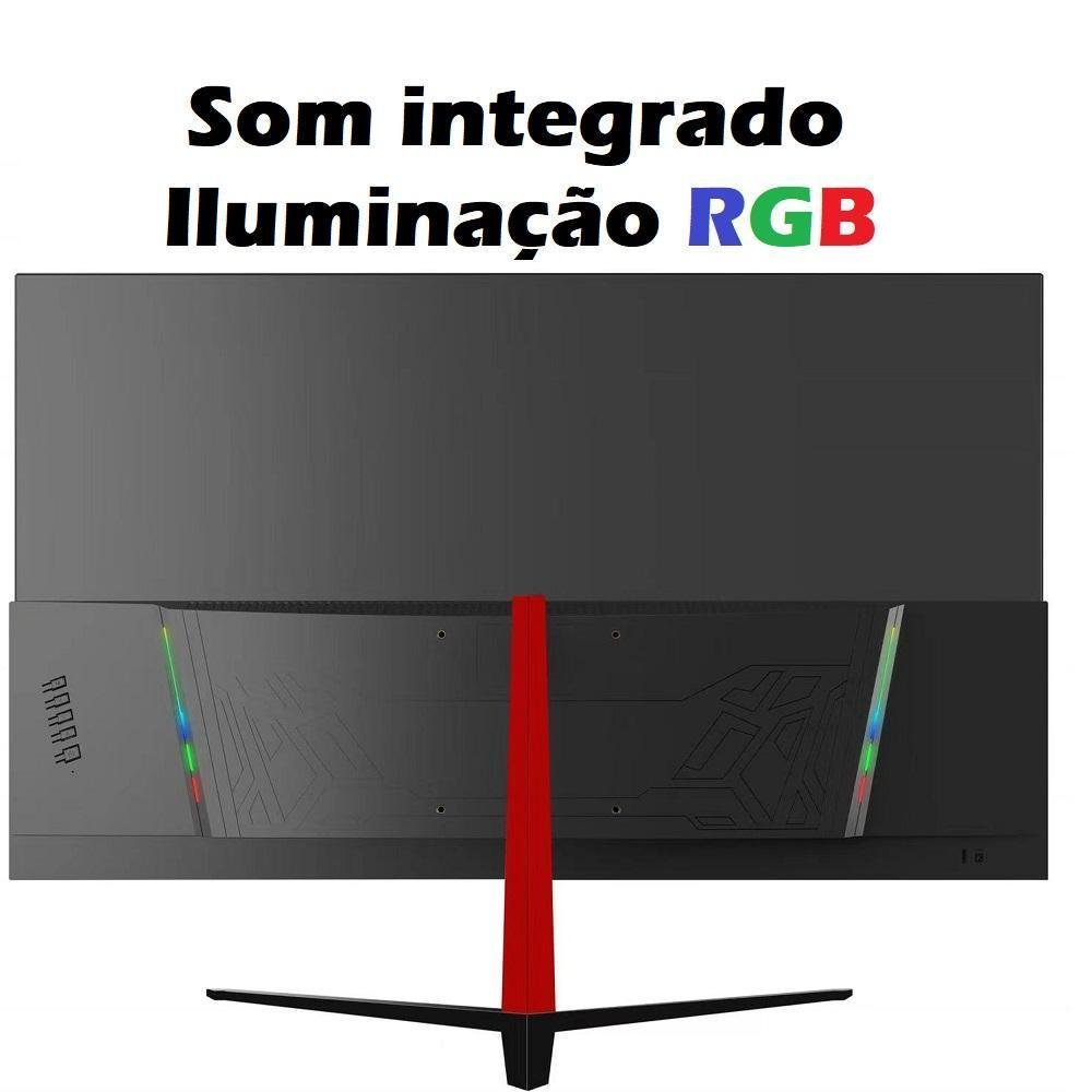 Monitor Gamer HQ 27 Polegadas, FULL HD 144HZ A 240HZ 1MS HDMI Display Port, Curvo LED, Alto Falantes Iluminação RGB - Battle 27h240g