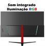 Monitor Gamer HQ 27 Polegadas, FULL HD 144HZ A 240HZ 1MS HDMI Display Port, Curvo LED, Alto Falantes Iluminação RGB - Battle 27h240g