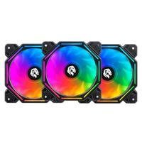 Kit Cooler FAN com 3 Unidades Hayom, 120mm, RGB, Para Gabinete Hayom - FC1303