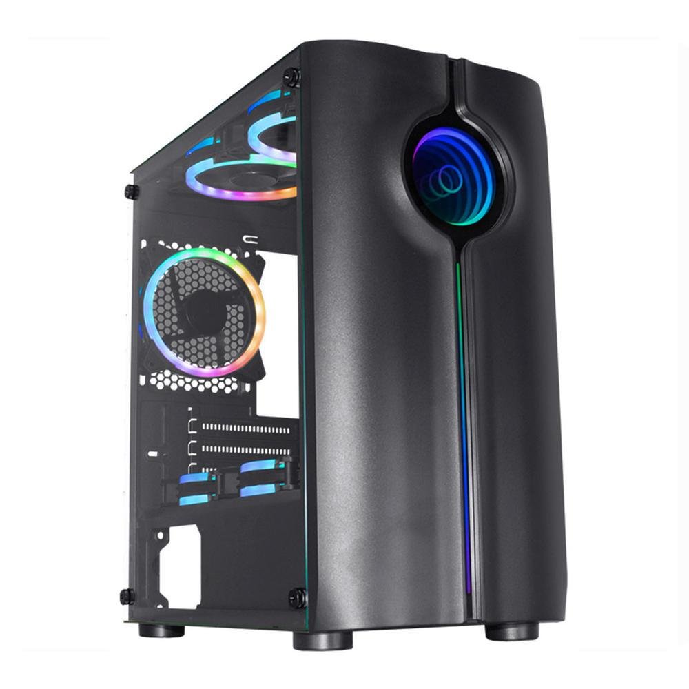 Gabinete Gamer K-mex Reactor Infinite Ii Cg-01me, USB 2.0, Led RGB, Preto - Cg01merh0010b0x Gabinete Gamer K-mex Reactor Infinite Ii Cg-01me, USB 2.0, Led RGB, Preto - Cg01merh0010b0x